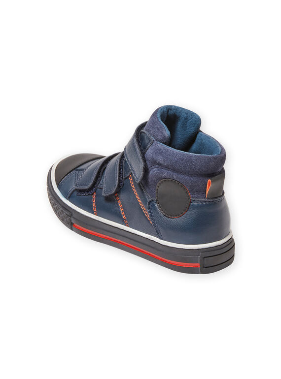 Baskets bleu marine enfant garçon MOBASTRIVNAVY / 21XK3653D3F070