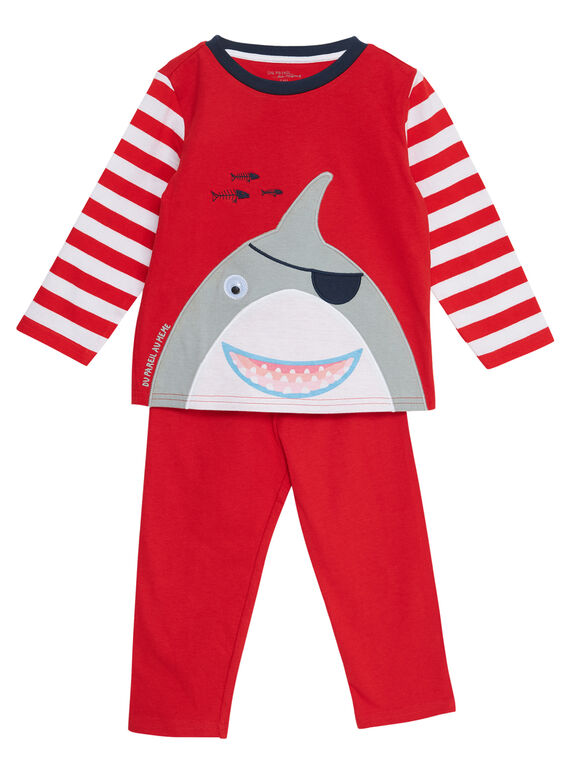 Pyjama en jersey rouge enfant garçon JEGOPYJMAR / 20SH1226PYJ505