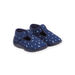 Chaussons forme salomé bleu marine à imprimé poissons
