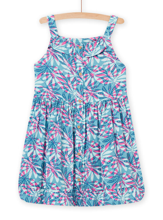 Robe bleue et rose enfant fille NAFICROB2 / 22S901U1ROB204