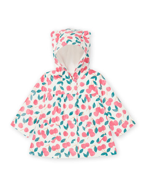 Imperméable à capuche et à imprimé cerises RISUNIMP / 23SG09J4IMP001