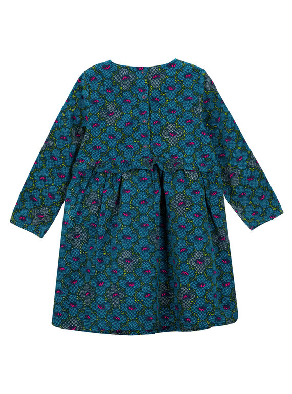 ROBE IMPRIMEE EN VELOURS AVEC VOLANT A LA TAILLE GATUROB1 / 19W901Q3ROB714