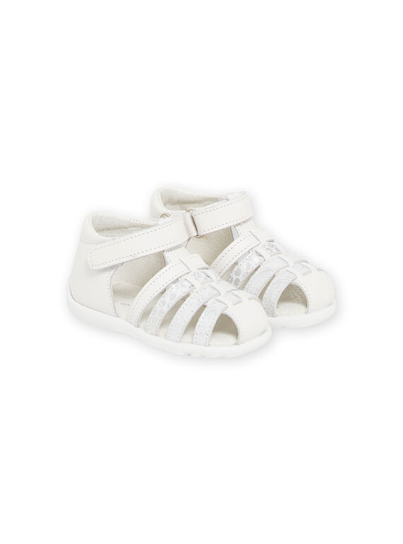Sandales blanches bébé fille NISANDBIANCA / 22KK3746D0E000