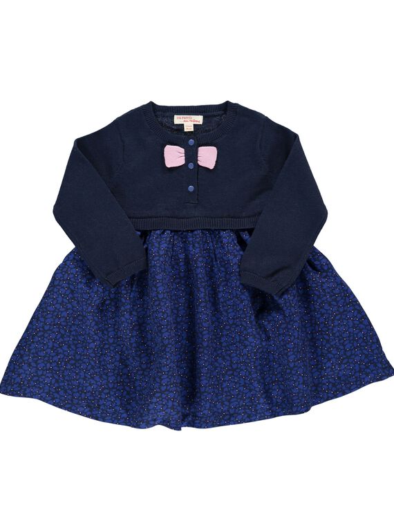 Robe effet 2-en-1 bébé fille CIKLEROB4 / 18SG09D1ROB070
