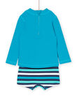 T-shirt et short de bain bleu à imprimé fantaisie RYUENS / 23SI10REMAI202