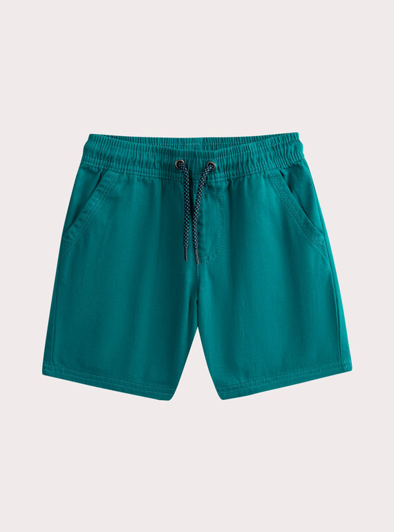 Bermuda turquoise en coton sergé WOJOBERMU1 / 25S902L5BERC225