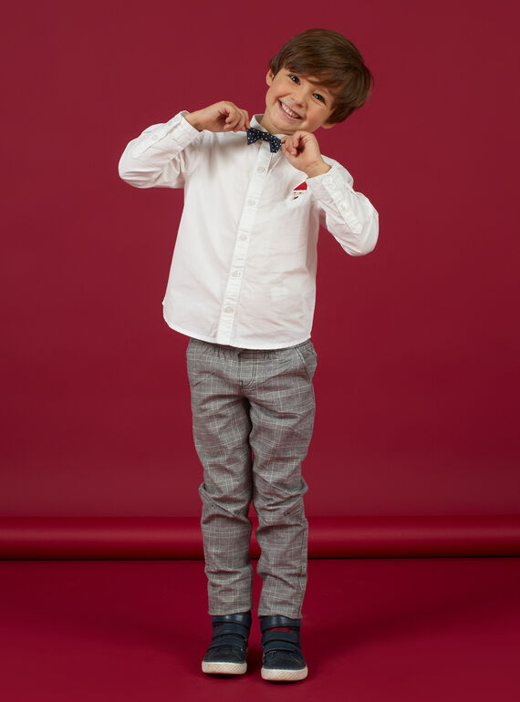 Pantalon à carreaux élastiqué enfant garçon MONOPAN / 21W902Q1PAN090