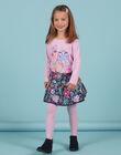 Jupe réversible bleu nuit imprimé fleuri enfant fille MAPLAJUP1 / 21W901O1JUPC202