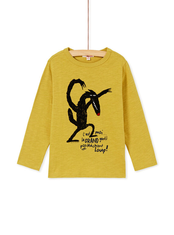 Tee shirt manches longues vert garcon KOBOTEE1 / 20W902N1TML633