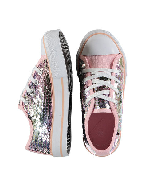 Tennis toile sequins filles FFTENSEQU / 19SK35C2D16030
