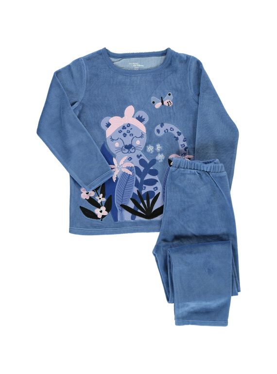Pyjama en velours fille CEFAPYJTIG / 18SH1141PYJC208