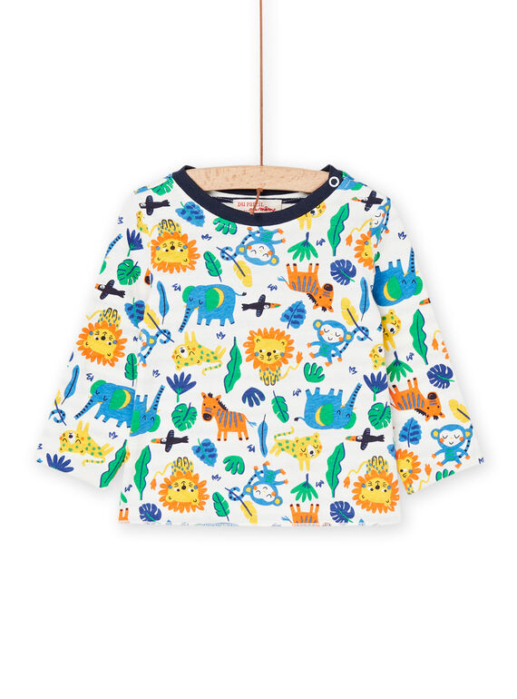 T-shirt multicolore réversible à imprimé animaliers 