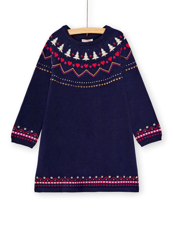 Robe manches longues en jacquard et lurex  KALUROB2 / 20W901P1ROBC205