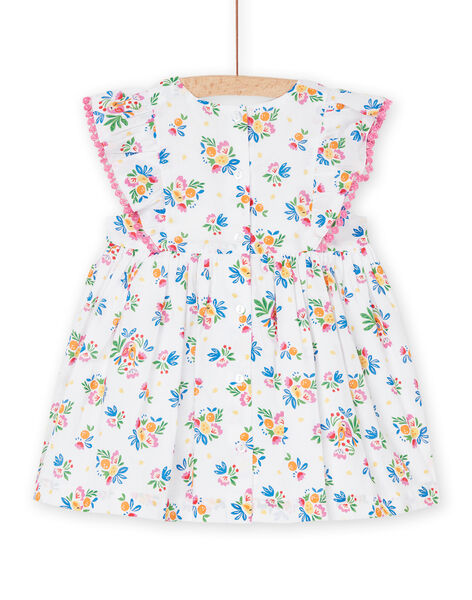 Robe blanche à imprimé fleuri RIPOPROB3 / 23SG09X1ROB000