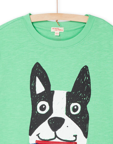 T-shirt vert à motif chien capsule spa - Mixte ROSPATI1 / 23S902P4TMCG624
