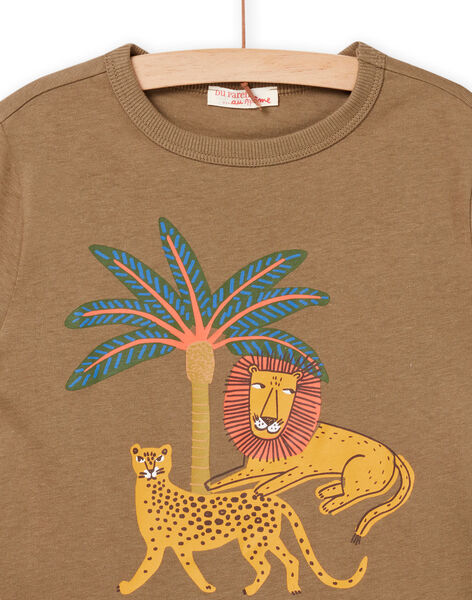 T-shirt manches courtes vert militaire enfant garçon NOFLATI5 / 22S902R4TMCG631