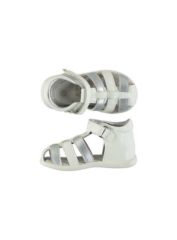 Sandale ville cuir flex bébé fille FBFSANDFLEX / 19SK37C2D0E000