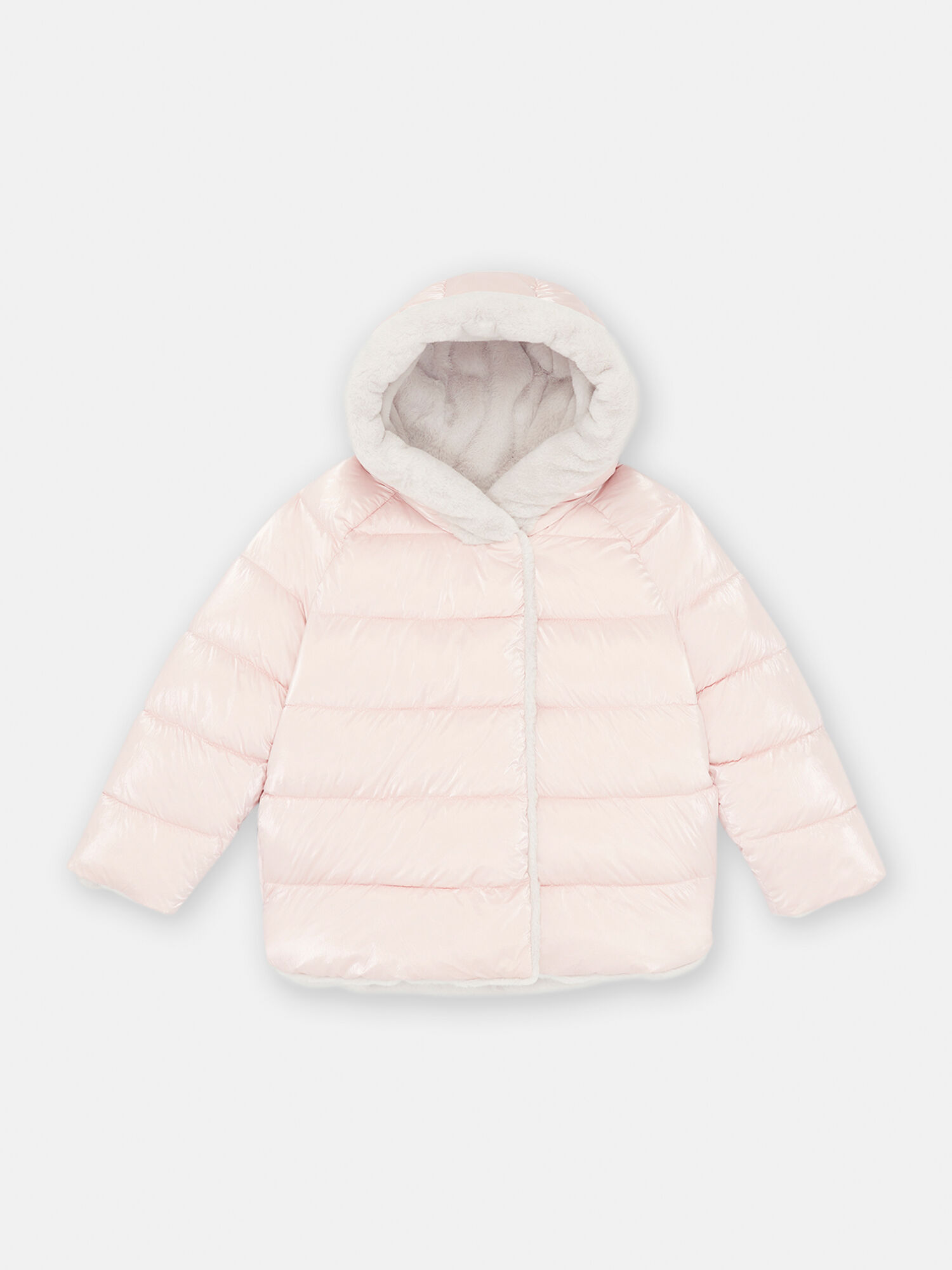 Parka rose et gris r versible pour fille Manteau Blouson