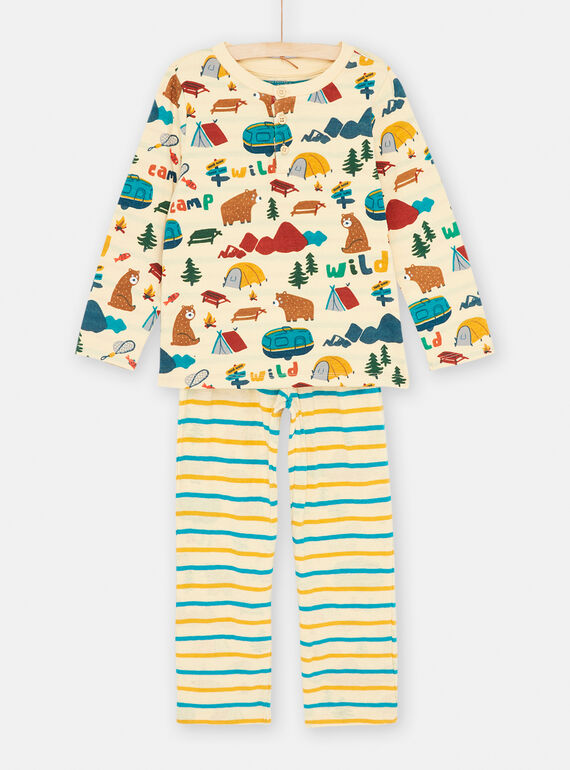 Pyjama beige à imprimé fantaisie garçon SEGOPYJTUB / 23WH1242PYJ808