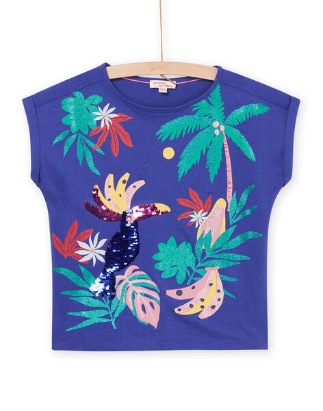 T-shirt à motifs jungle à paillettes et sequins RANAUTI1 / 23S901N2TMCC231