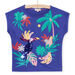 T-shirt à motifs jungle à paillettes et sequins