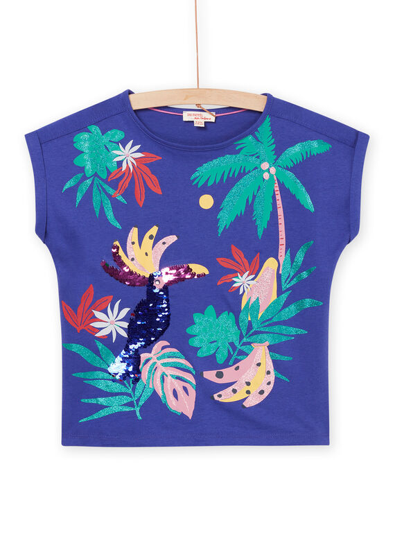 T-shirt à motifs jungle à paillettes et sequins RANAUTI1 / 23S901N2TMCC231