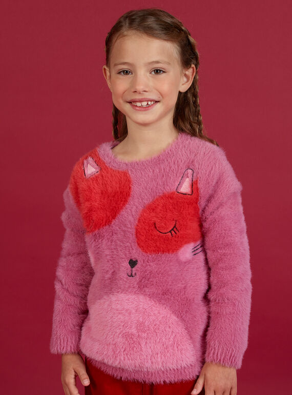 Pull en maille plume enfant fille MAFUNPULL2 / 21W901M1PULH700