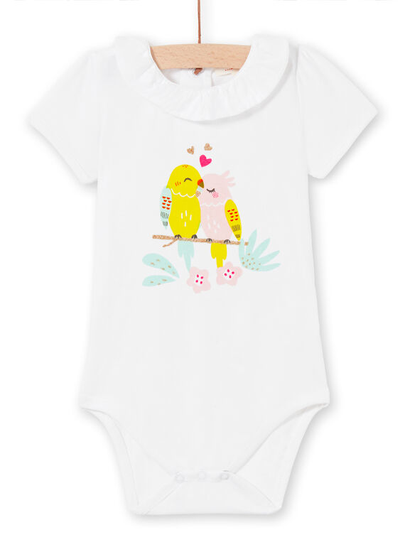 Body blanc bébé fille LIBALBOD / 21SG09O1BOD000