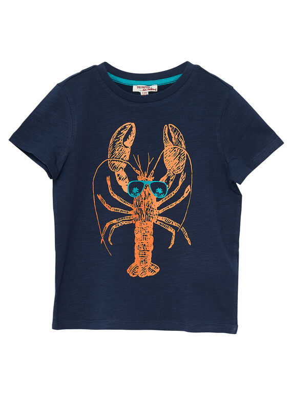Tee shirt garçon manches courtes marine homard JOJOTI6 / 20S90243D31705