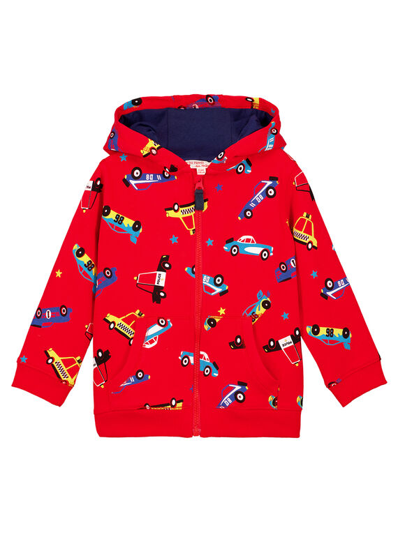 Gilet Molleton Imprimé Rouge GOSANGIL2 / 19W902C1GIL505