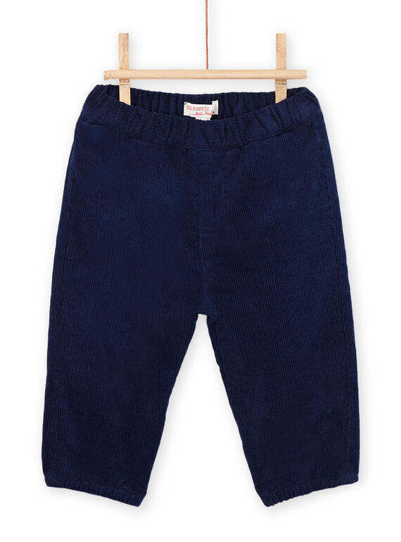 Pantalon bleu marine en velours cotelé PUJOPAN3 / 22WG10D3PAN070