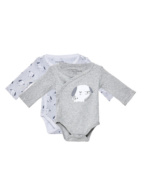 Lot de 2 bodys croisés naissance manches longues JOU1BOD1 / 20SF77J2BODJ922