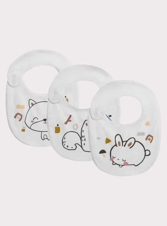 Lot de 3 bavoirs motif animalier  XOU1BAV / 25WF4251BAV000