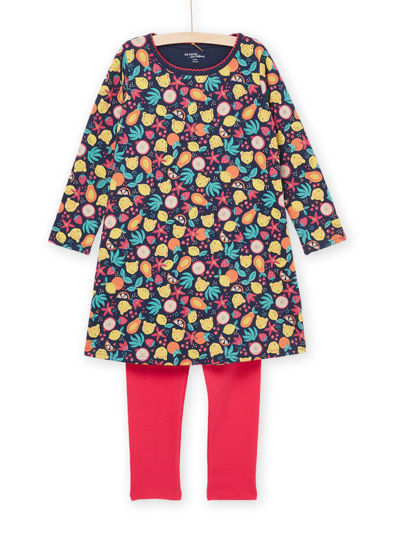 Ensemble chemise de nuit et legging à imprimé fruits PEFACHUFRU / 22WH1121CHN070