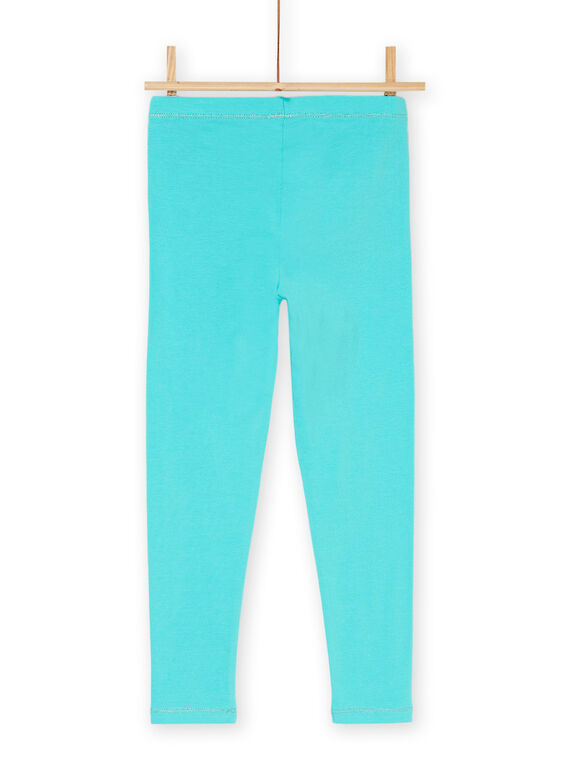 Legging bleu jade à taille élastiquée RYAJOSLEG5 / 23SI0176CALG603