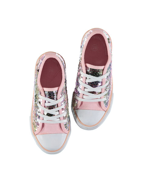 Tennis toile sequins filles FFTENSEQU / 19SK35C2D16030