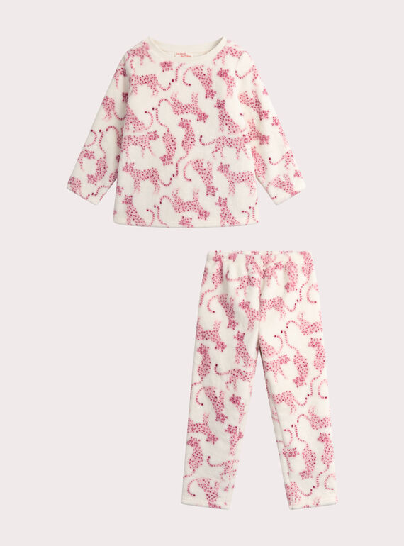 Pyjama imprimé en polaire pour fille  VEFAPYJBOA / 24WH1192PYJ001