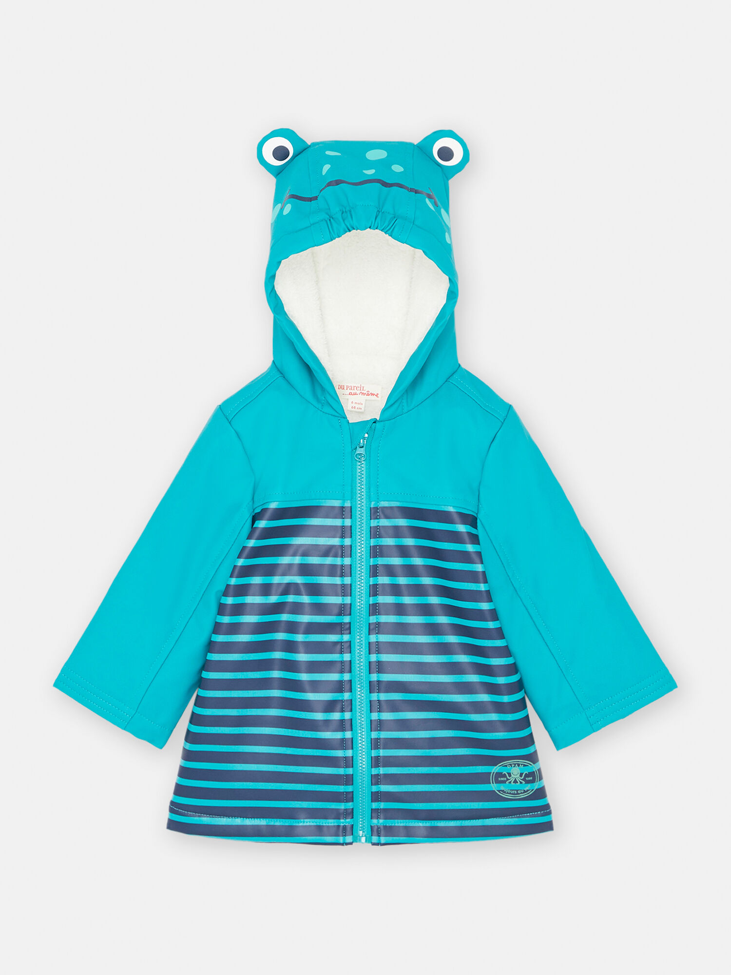 Impermeable bleu a imprime a rayures bebe garcon Manteau Blouson Pilote DPAM