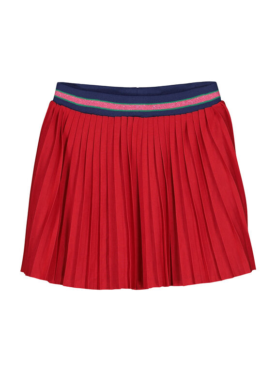Jupe plissée en coton fille FACOJUP1 / 19S90181JUP050