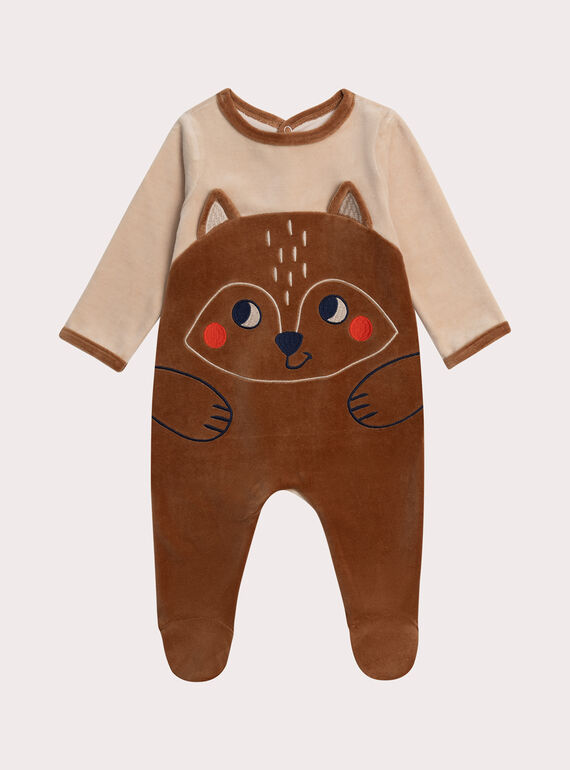Grenouillère renard pour bébé garçon XEGAGRERE / 25WH1431GREA006