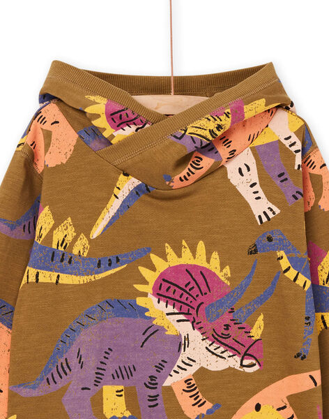 Sweat molleton à capuche à imprimé dinosaures ROMAGSWE / 23S902T1SWEG631