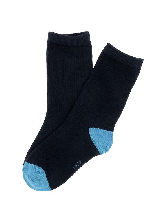 Chaussettes mi-hautes bicolores garçon DYOJOCHO8A / 18WI02J5SOQ717