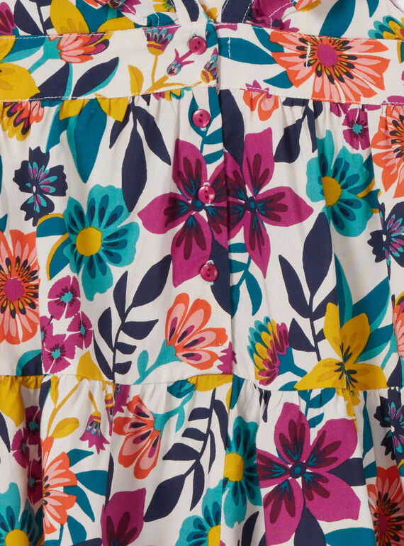 Robe à fines bretelles volantées, imprimé floral LAMUMROB3 / 21S901Z1ROB009