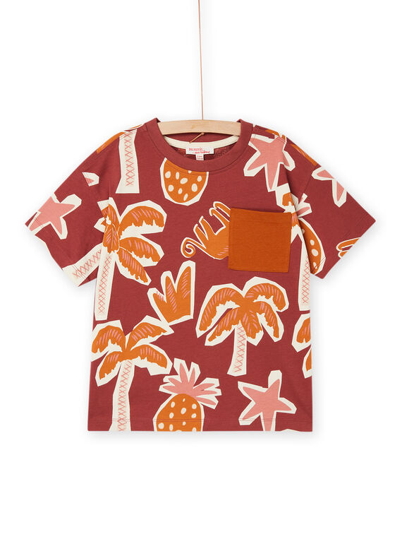T-shirt prune à imprimé palmiers ROSUMTI2 / 23S902Y2TMC709