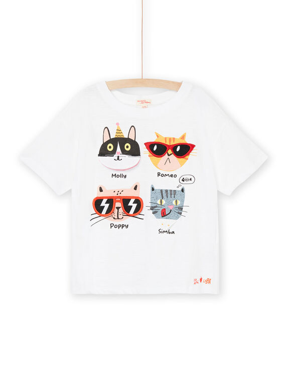 T-shirt à manches courtes à motif chats - Mixte ROSPATI5 / 23S902P5TMC000