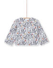 Veste réversible face unie gris chiné et face imprimé jungle LOU1VEST / 21SF05H1VES000