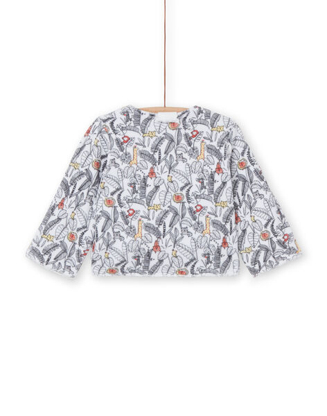 Veste réversible face unie gris chiné et face imprimé jungle LOU1VEST / 21SF05H1VES000