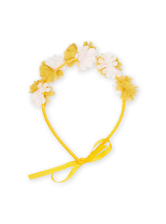 Serre-tête fantaisie jaune enfant fille NYABASER / 22SI0111TETB107
