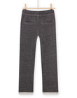 Pantalon à revers et taille élastiquée gris POKAJOG / 22W902L1JGB090