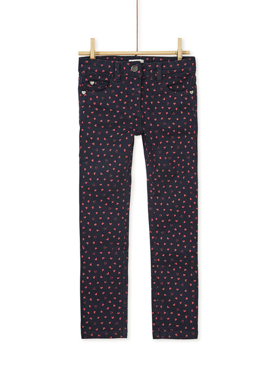 Pantalon garment dyed, imprimé cœur  KAJOPANT4 / 20W90133D2B070